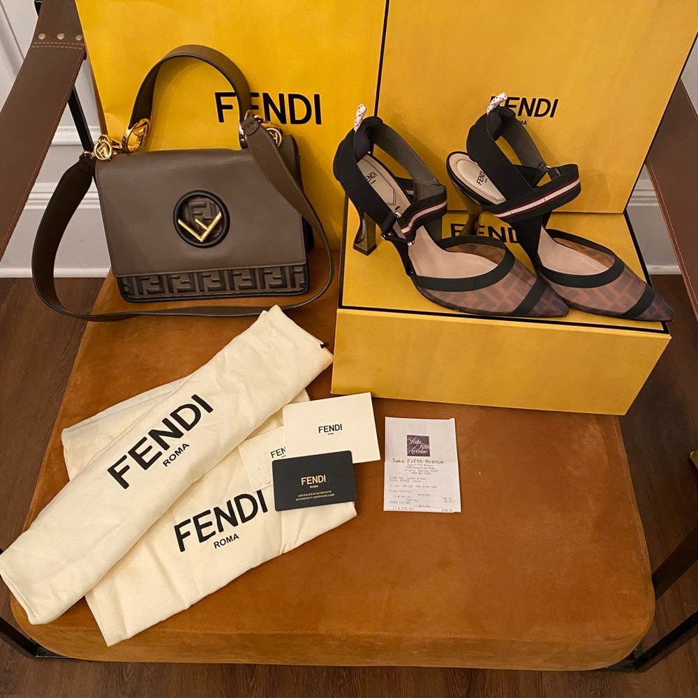 Authentic Fendi Kan I F Bag Like New
